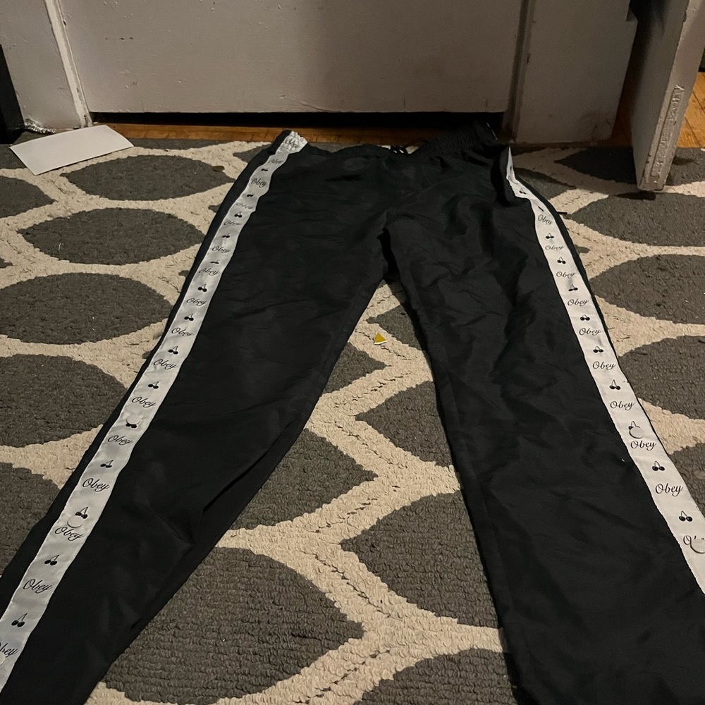Obey windbreaker pants.